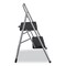 Cosco 2-Step Folding Steel Step Stool, 200 lb Capacity, 17.38w x 18d x 28.13h, Cool Gray 11-135CLGG1 - alternate 8